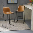 Sgabelli da bancone BOSSIN in similpelle effetto vintage, 76 cm, set da 2