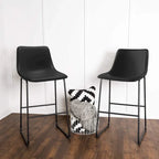 Sgabelli da bancone BOSSIN in similpelle effetto vintage, 76 cm, set da 2
