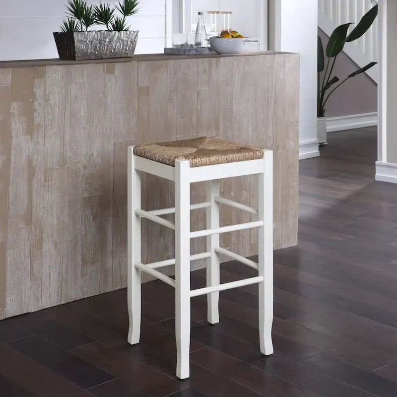 Tabouret de bar carré Slaot Woven 29 pouces