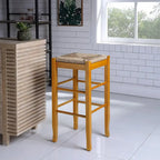 Sgabello da bar quadrato Slaot Woven da 29 pollici