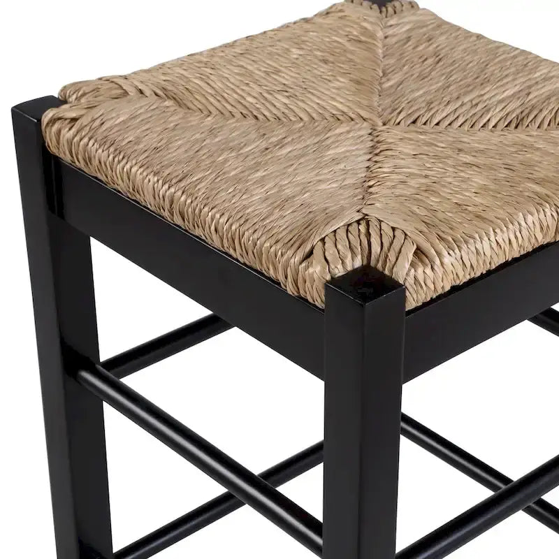 Sgabello da bar quadrato Slaot Woven da 29 pollici