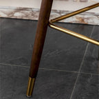 Sgabelli da Bancone Roundhill Furniture Nevis in Similpelle Trapuntata Stile Moderno Mid-century con Borchie, Set da 2