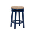Tabouret de comptoir pivotant sans dossier Maya avec assise en jonc de mer
