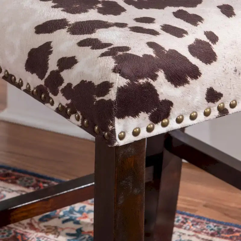 Sgabello da bancone Holcombe con stampa mucca
