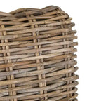 Sgabello imbottito in rattan Grey Wash di East at Main