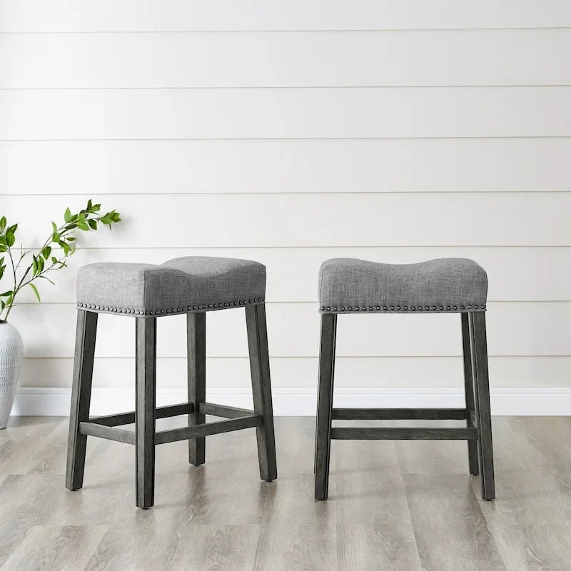 Tabourets de bar sans dossier en forme de selle The Gray Barn Barish (lot de 2)