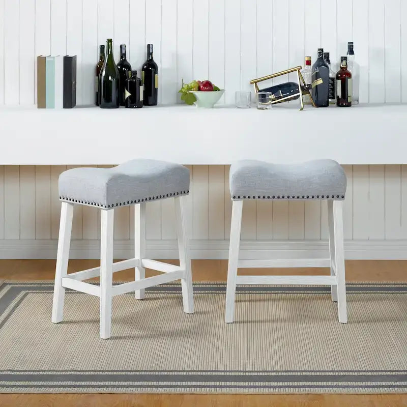 Tabourets de bar sans dossier en forme de selle The Gray Barn Barish (lot de 2)