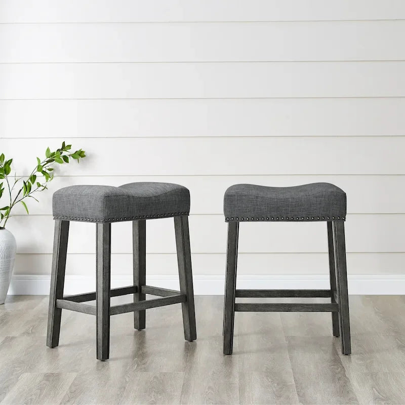 Tabourets de bar sans dossier en forme de selle The Gray Barn Barish (lot de 2)