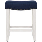 Sgabello da bancone Jameson imbottito in poliestere bianco antico da 24 pollici (set da 2)