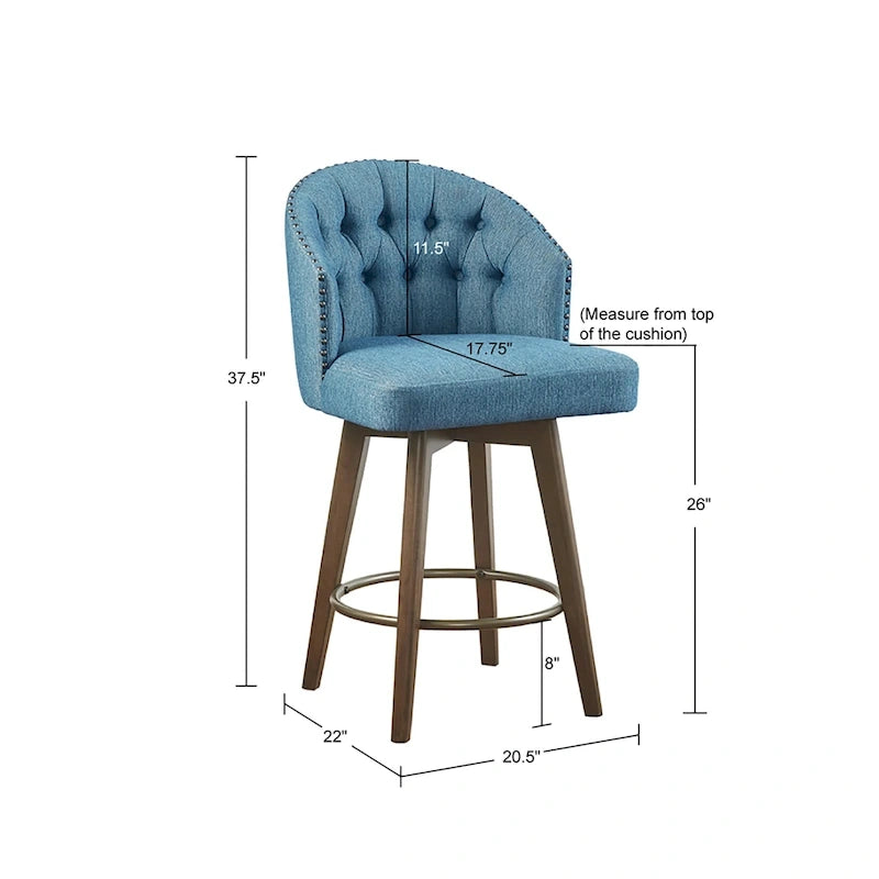 Tabouret de comptoir pivotant à 360 degrés Madison Park Boyle de 66 cm de haut