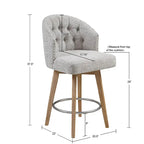 Tabouret de comptoir pivotant à 360 degrés Madison Park Boyle de 66 cm de haut