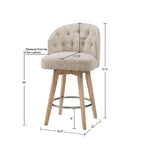 Tabouret de comptoir pivotant à 360 degrés Madison Park Boyle de 66 cm de haut