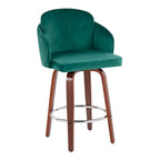 Tabouret de comptoir Dahlia en bois de noyer (ensemble de 2)