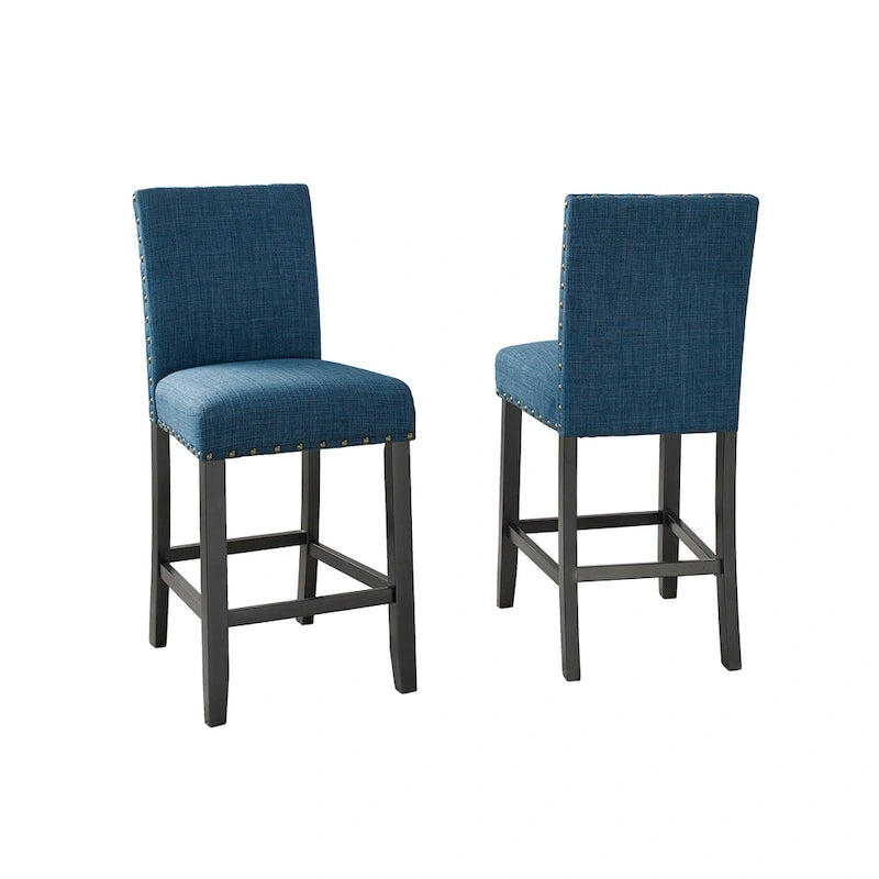 Sgabello in tessuto contemporaneo Gallaccio Strick & Bolton da 25 pollici (set da 2)