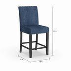 Sgabello in tessuto contemporaneo Gallaccio Strick & Bolton da 25 pollici (set da 2)