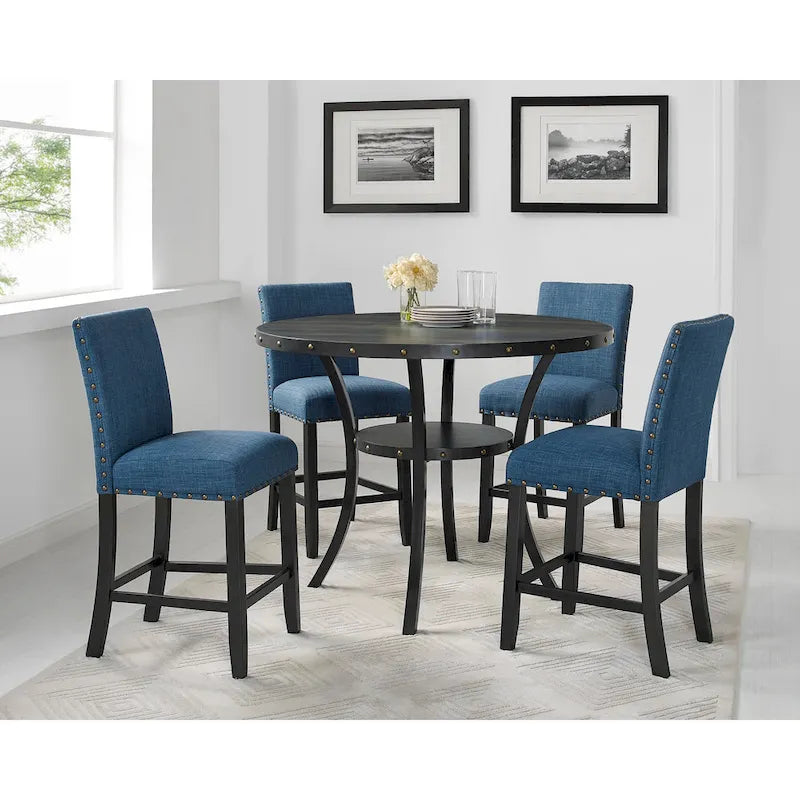 Sgabello in tessuto contemporaneo Gallaccio Strick & Bolton da 25 pollici (set da 2)