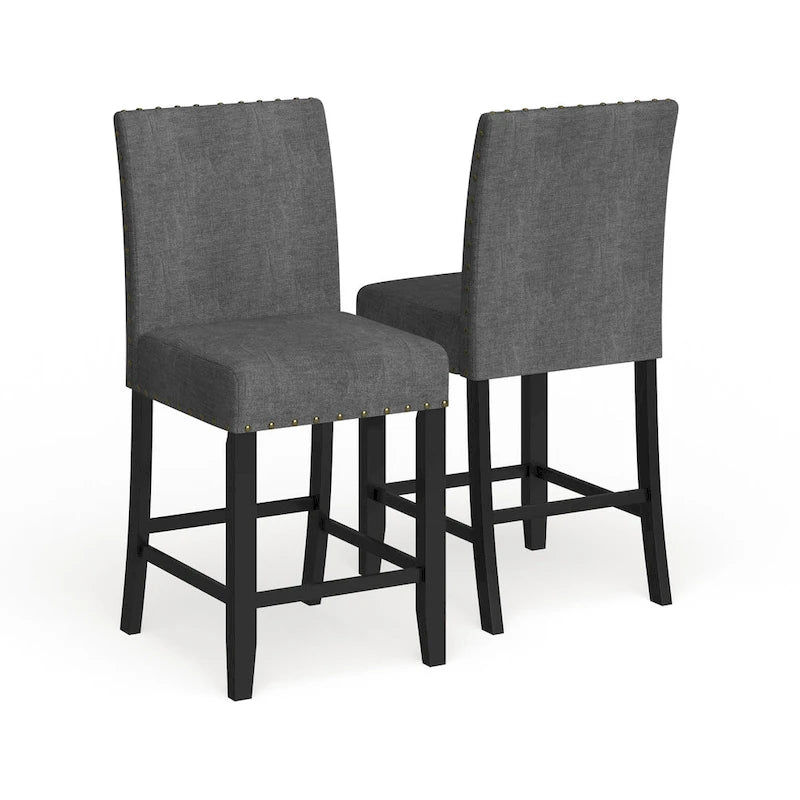 Sgabello in tessuto contemporaneo Gallaccio Strick & Bolton da 25 pollici (set da 2)