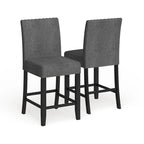 Sgabello in tessuto contemporaneo Gallaccio Strick & Bolton da 25 pollici (set da 2)