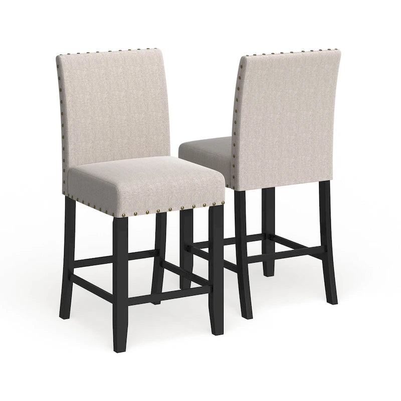 Sgabello in tessuto contemporaneo Gallaccio Strick & Bolton da 25 pollici (set da 2)