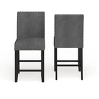 Sgabello in tessuto contemporaneo Gallaccio Strick & Bolton da 25 pollici (set da 2)