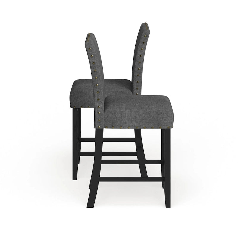 Sgabello in tessuto contemporaneo Gallaccio Strick & Bolton da 25 pollici (set da 2)