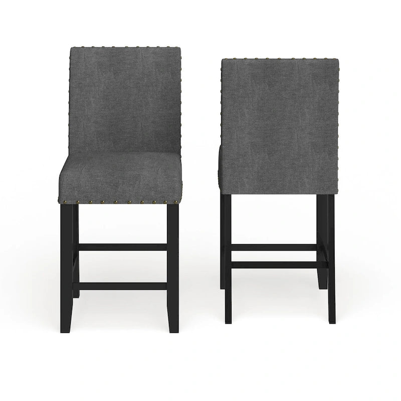 Sgabello in tessuto contemporaneo Gallaccio Strick & Bolton da 25 pollici (set da 2)