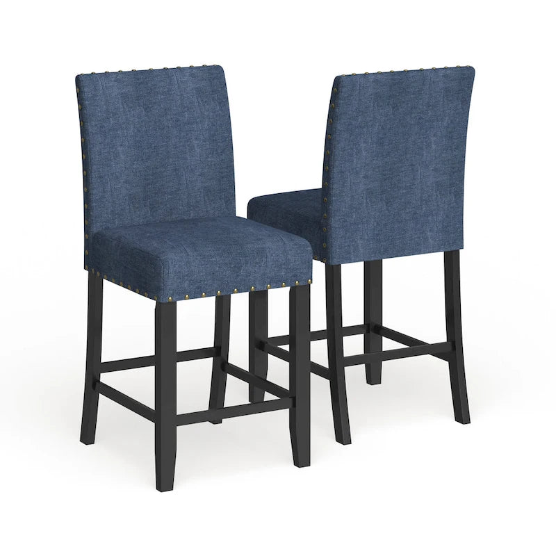 Sgabello in tessuto contemporaneo Gallaccio Strick & Bolton da 25 pollici (set da 2)