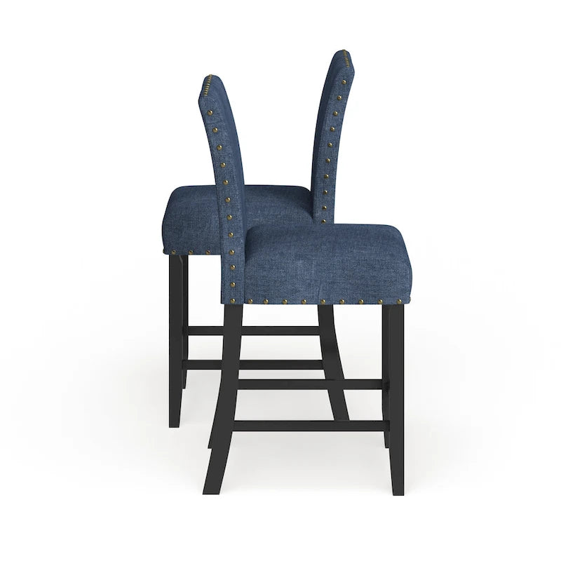 Sgabello in tessuto contemporaneo Gallaccio Strick & Bolton da 25 pollici (set da 2)