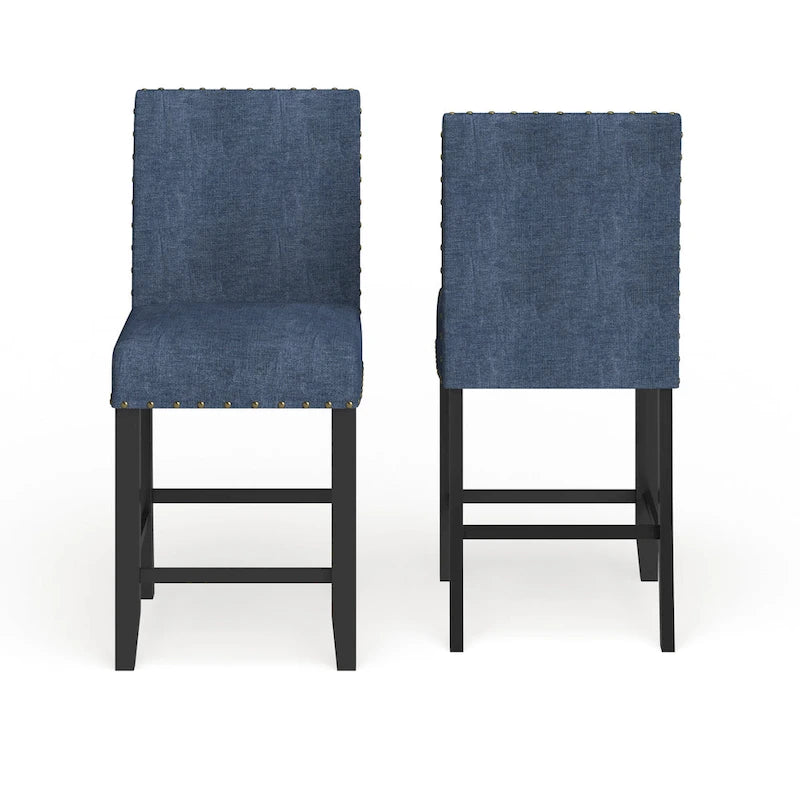 Sgabello in tessuto contemporaneo Gallaccio Strick & Bolton da 25 pollici (set da 2)