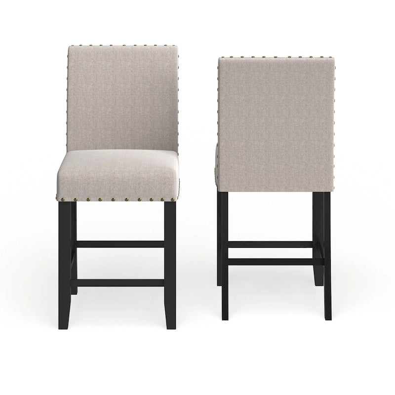Sgabello in tessuto contemporaneo Gallaccio Strick & Bolton da 25 pollici (set da 2)