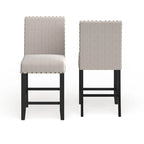 Sgabello in tessuto contemporaneo Gallaccio Strick & Bolton da 25 pollici (set da 2)
