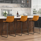 26 Tabourets de Bar Hauteur Comptoir, Moderne Similicuir Tabourets Hauts Lot de 3
