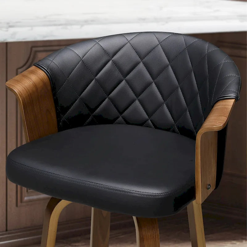 Tabourets de comptoir pivotants Art Leon Mid-century Modern (lot de 2)
