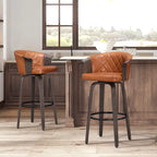 Tabourets de comptoir pivotants Art Leon Mid-century Modern (lot de 2)