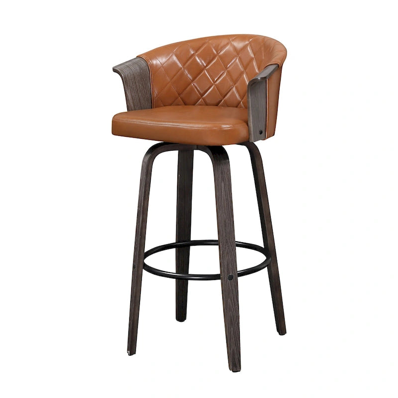 Tabourets de comptoir pivotants Art Leon Mid-century Modern (lot de 2)