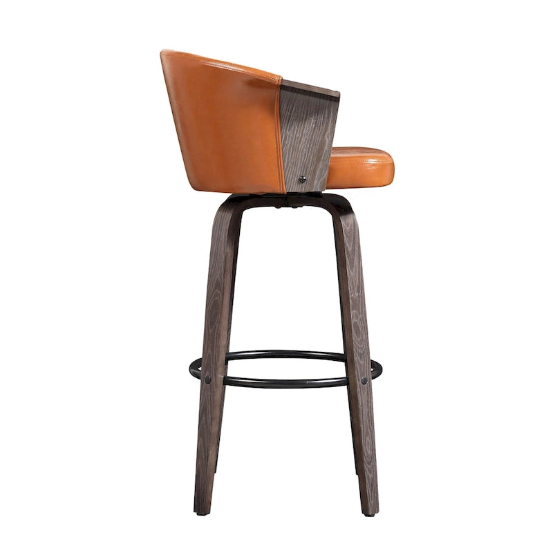 Tabourets de comptoir pivotants Art Leon Mid-century Modern (lot de 2)