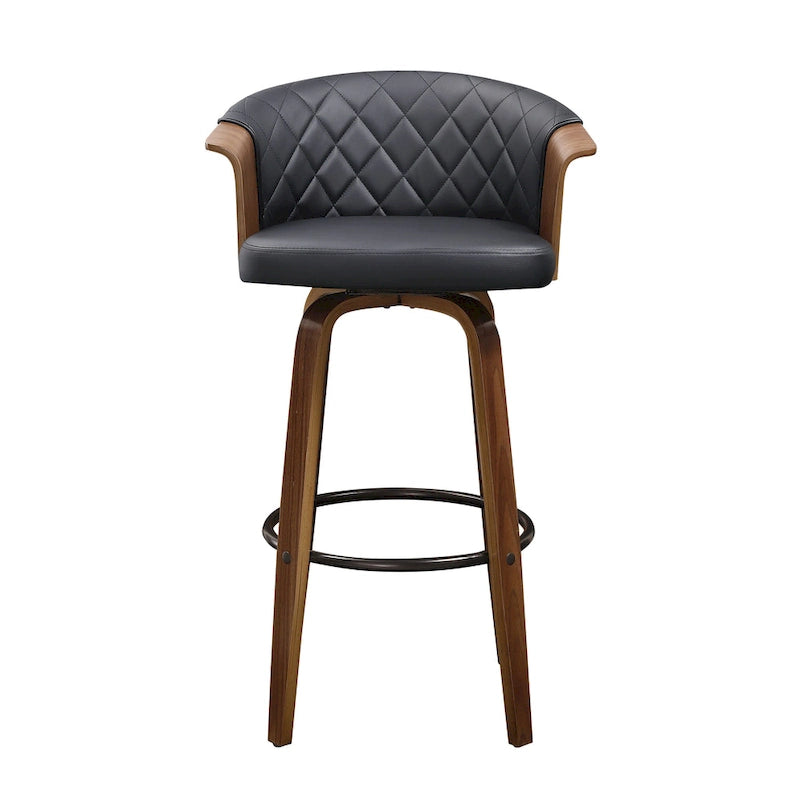 Tabourets de comptoir pivotants Art Leon Mid-century Modern (lot de 2)