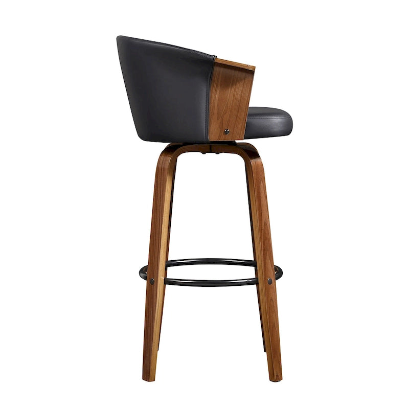 Tabourets de comptoir pivotants Art Leon Mid-century Modern (lot de 2)