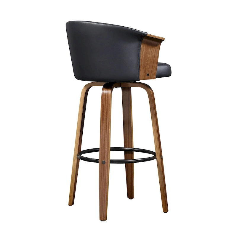 Tabourets de comptoir pivotants Art Leon Mid-century Modern (lot de 2)