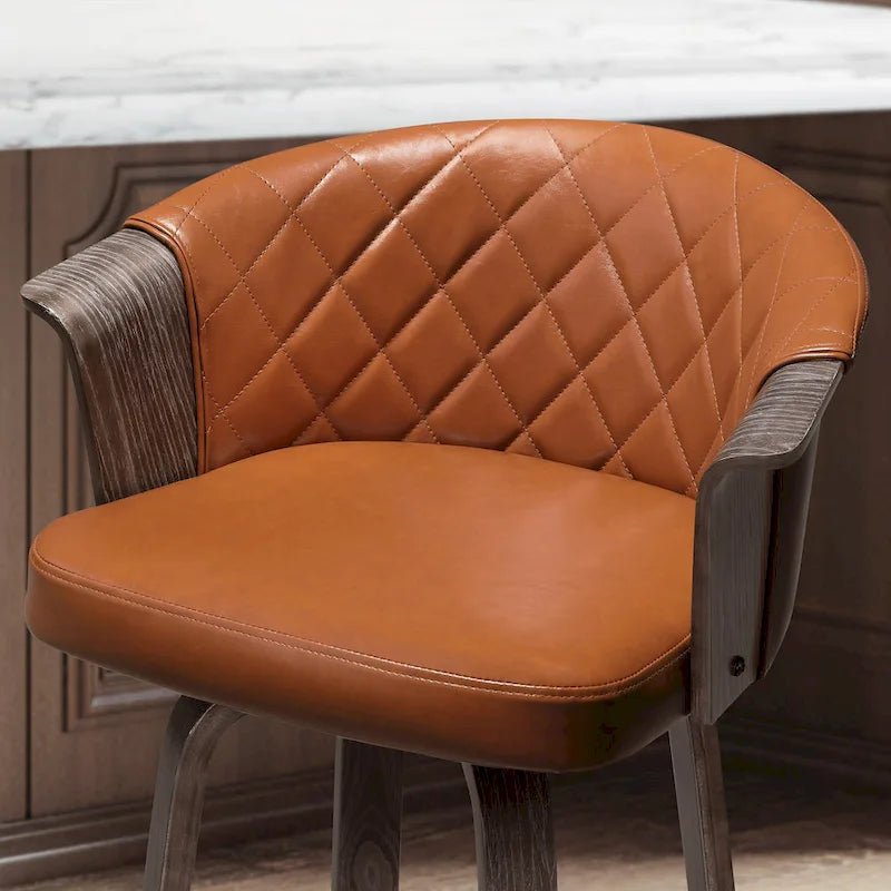 Tabourets de comptoir pivotants Art Leon Mid-century Modern (lot de 2)