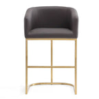Manhattan Comfort Louvre Sgabello da bar altezza bancone, 91 cm, acciaio inossidabile color oro titanio (Set da 3)