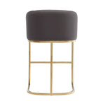 Manhattan Comfort Louvre Sgabello da bar altezza bancone, 91 cm, acciaio inossidabile color oro titanio (Set da 3)