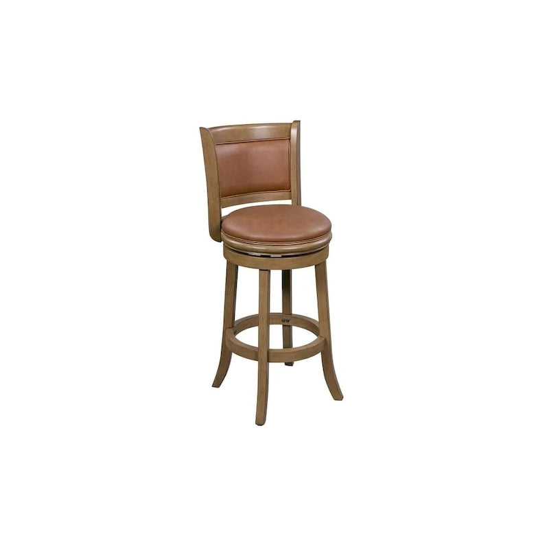 Sgabello da bancone girevole imbottito Augusta Wood