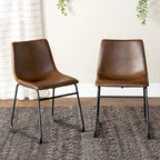 Chaises de salle à manger en similicuir Prusiner de Middlebrook (lot de 2)