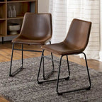Chaises de salle à manger en similicuir Prusiner de Middlebrook (lot de 2)