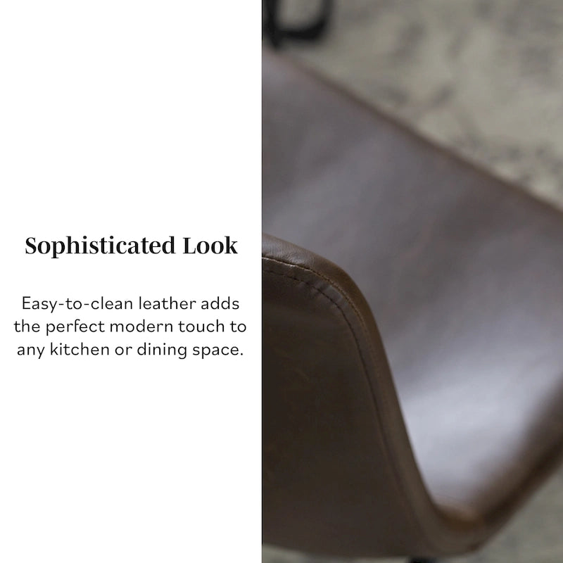 Chaises de salle à manger en similicuir Prusiner de Middlebrook (lot de 2)