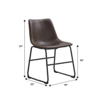 Chaises de salle à manger en similicuir Prusiner de Middlebrook (lot de 2)