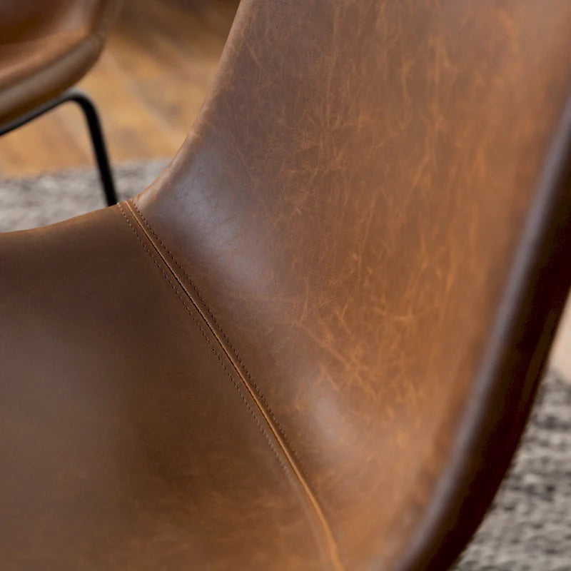 Chaises de salle à manger en similicuir Prusiner de Middlebrook (lot de 2)