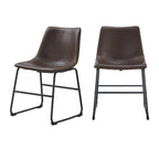 Chaises de salle à manger en similicuir Prusiner de Middlebrook (lot de 2)