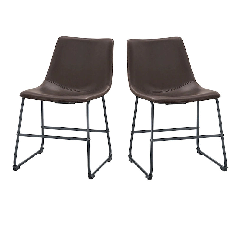 Chaises de salle à manger en similicuir Prusiner de Middlebrook (lot de 2)